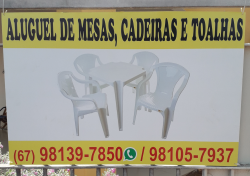 Aluguel de mesas e cadeiras para festas